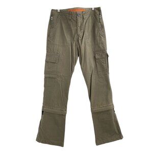 Vintage Abercrombie & Fitch Green Zip Off Cargo Pants Juniors Size 6 Gorpcore